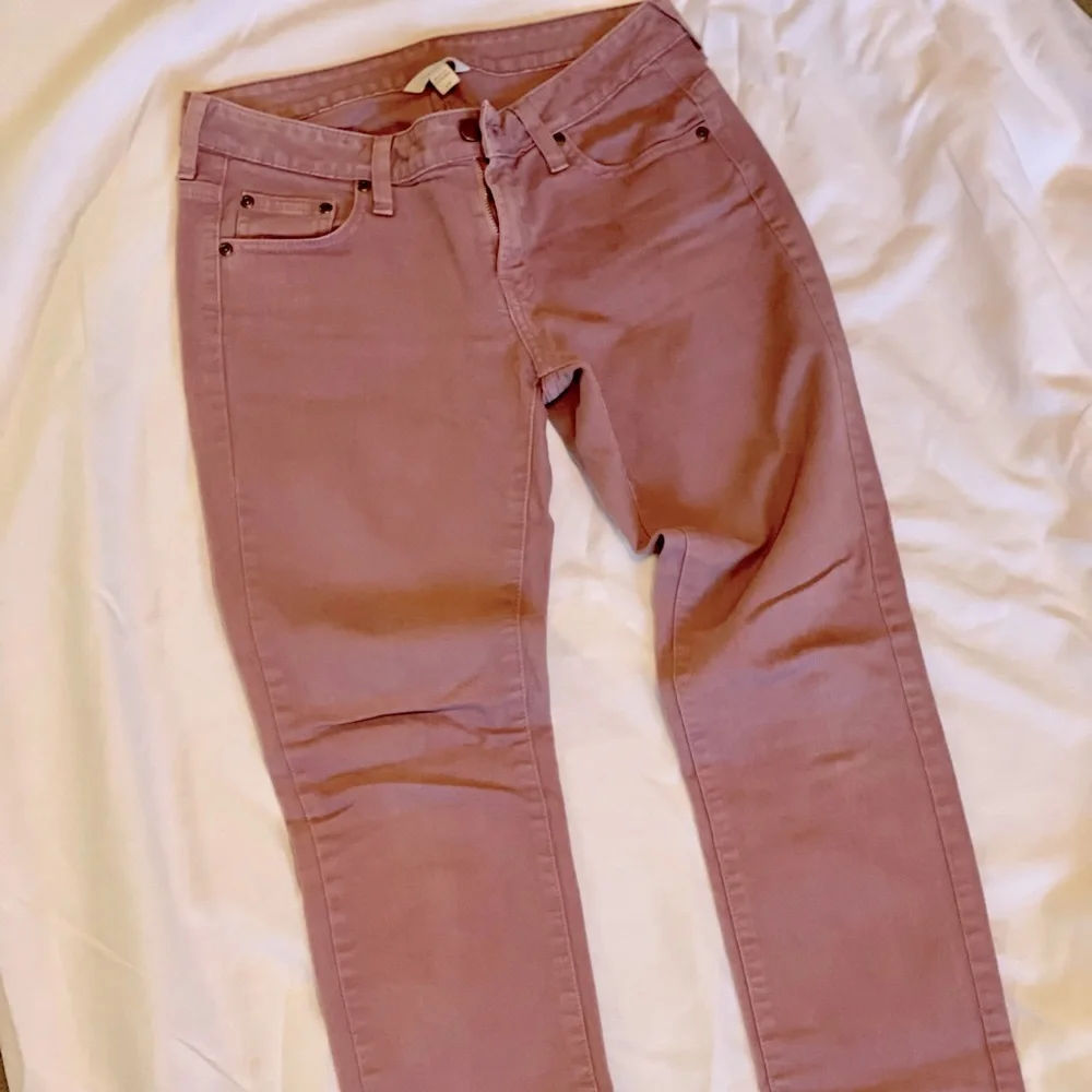 Garnet Hill Lilac Purple Straight Leg Denim Jeans - Picture 1 of 3